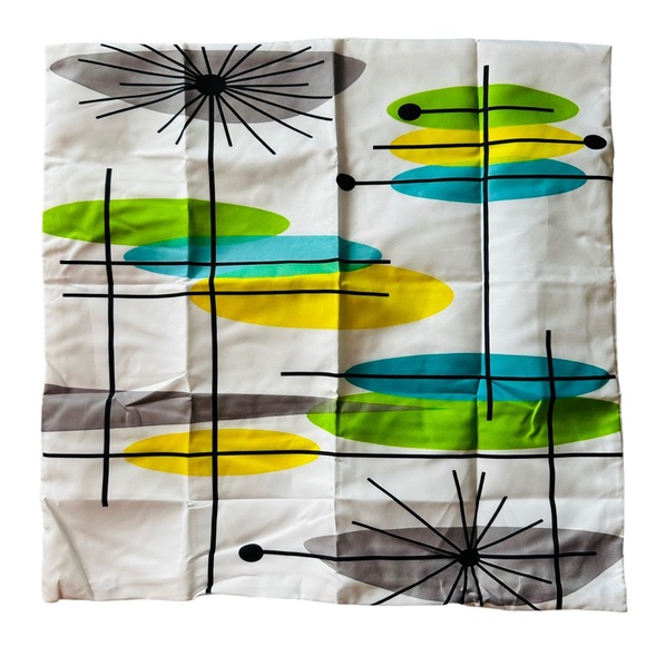 Mid Mod print pillow case cover hidden zipper cover only - Picture 2 of 6